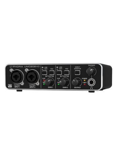 Behringer U-Phoria UMC202HD USB аудио интерфейс