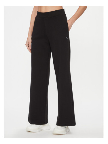 Calvin Klein Jeans Долнище анцуг Ck Embro Badge Knit Pant J20J222597 Черен Regular Fit