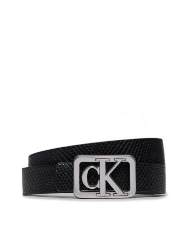 Calvin Klein Jeans Дамски колан Mono Plaque Rev Lthr Belt 25Mm K60K611487 Черен