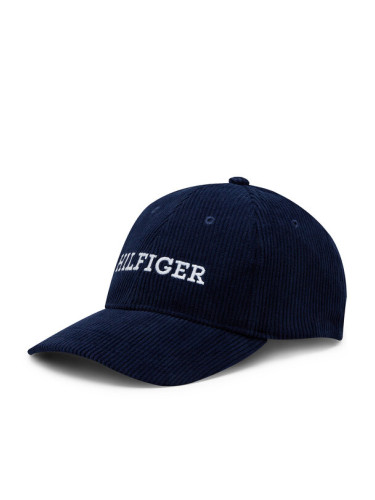 Tommy Hilfiger Шапка с козирка Monotype Cordoroy Cap AM0AM11990 Тъмносин