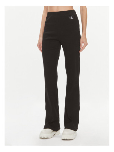 Calvin Klein Jeans Текстилни панталони J20J222598 Черен Straight Fit