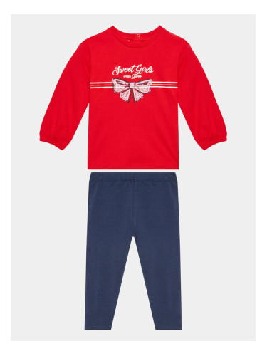 Guess Комплект тишърт и панталонки A3YG15 KA6W4 Червен Regular Fit