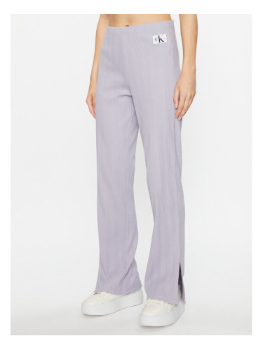 Calvin Klein Jeans Текстилни панталони J20J221597 Виолетов Regular Fit