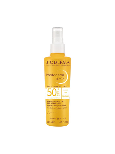 Bioderma Photoderm Слънцезащитен спрей за чувствителна кожа SPF50+ 200 ml