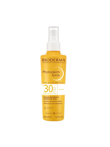 Bioderma Photoderm Слънцезащитен спрей за чувствителна кожа SPF30+ 200 ml