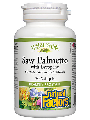 САО ПАЛМЕТО + ЛИКОПЕН капсули * 90 НАТУРАЛ ФАКТОРС