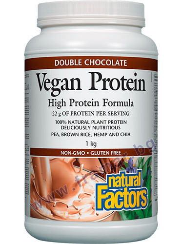 ВЕГАН ПРОТЕИН С ВКУС НА ШОКОЛАД пудра 1 кг НАТУРАЛ ФАКТОРС