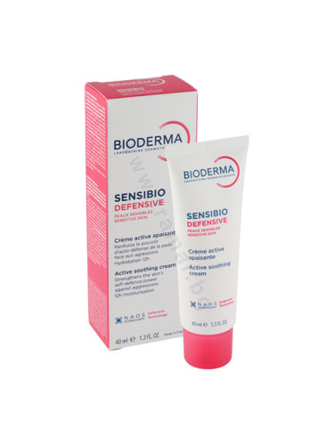 БИОДЕРМА СЕНСИБИО DEFENSIVE АКТИВЕН УСПОКОЯВАЩ КРЕМ ЗА ЛИЦЕ ЗА ЧУВСТВИТЕЛНА КОЖА 40 мл