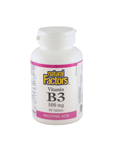 ВИТАМИН B3 таблетки 500 мг * 90 НАТУРАЛ ФАКТОРС