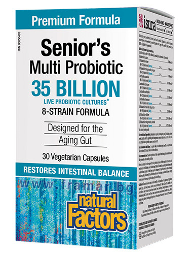 СИНИОР МУЛТИПРОБИОТИК 8 ЩАМА ФОРМУЛА капсули * 30 НАТУРАЛ ФАКТОРС