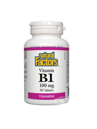 ВИТАМИН B1 ТИАМИН таблетки 100 мг * 90 НАТУРАЛ ФАКТОРС