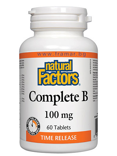 ВИТАМИН B КОМПЛЕКС TR таблетки 100 мг * 60 НАТУРАЛ ФАКТОРС