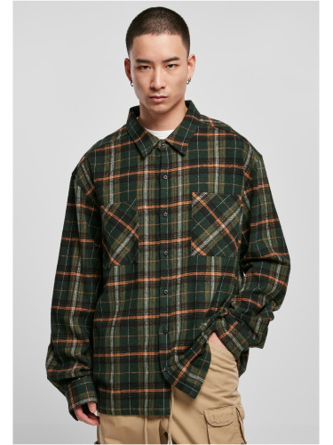 Boxes Fane Check Shirt bottle green/orange