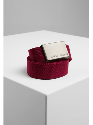 Burgundy canvas belts