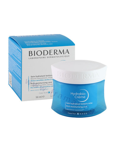 БИОДЕРМА ХИДРАБИО БОГАТ КРЕМ ЗА СУХА КЪМ МНОГО СУХА КОЖА 50 мл