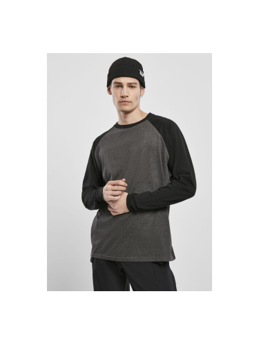 Raglan Contrast LS charcoal/black