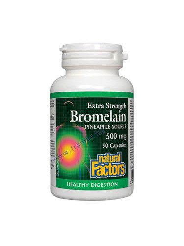 БРОМЕЛАИН капсули 500 мг * 90 НАТУРАЛ ФАКТОРС