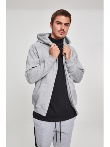 Мъжки сив суичър с цип