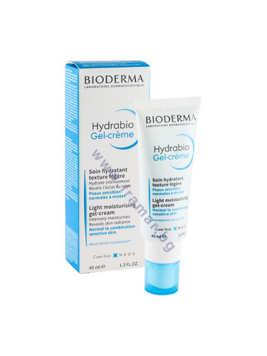 БИОДЕРМА ХИДРАБИО ГЕЛ-КРЕМ ЗА НОРМАЛНА КЪМ КОМБИНИРАНА ЧУВСТВИТЕЛНА КОЖА 40 мл