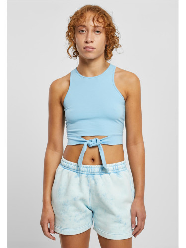 Women's balticblue Cropped Knot Top