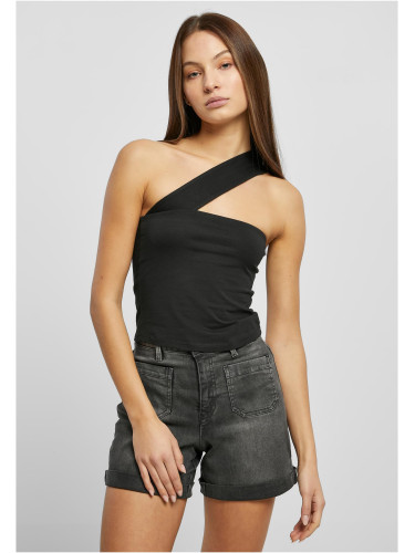Women's one-strap top in black