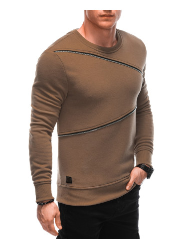 Edoti Men's sweatshirt with decorative zippers OM-SSNZ-22FW-005