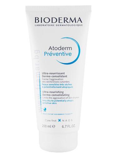 БИОДЕРМА АТОДЕРМ ПРЕВЕНТИВ ПОДХРАНВАЩ И ВЪЗСТАНОВЯВАЩ КРЕМ ЗА СУХА И АТОПИЧНА КОЖА 200 мл