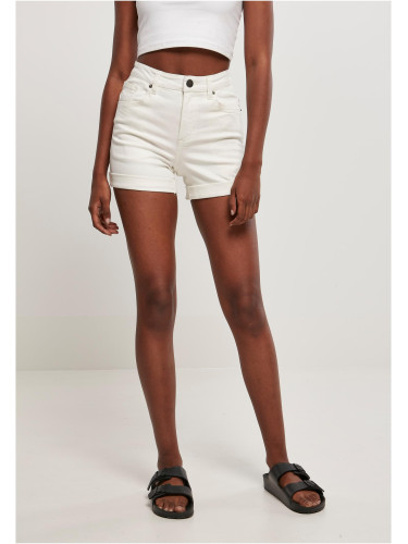 Women's Organic Stretch Denim 5-Pocket Shorts Off-White Raw