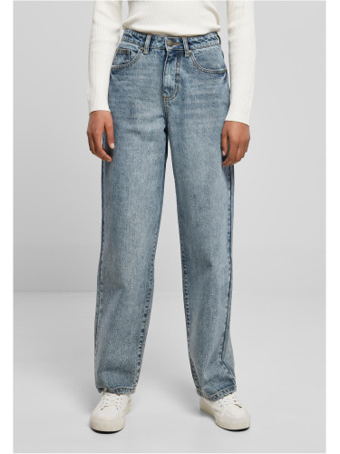 Women's High Waist Denim Trousers 90 ́S Wide Leg Denim - Light Blue