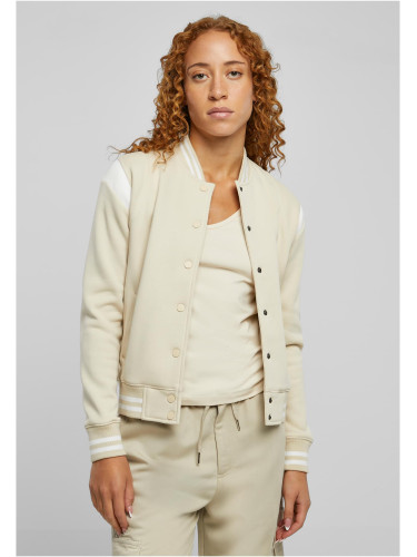 Women's inset College Sweat Jacket softseagrass/white