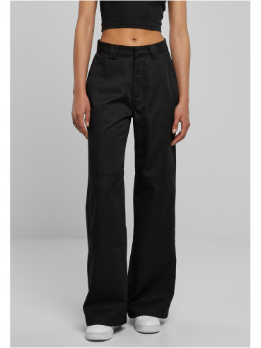 Women's work trousers with straight legs black