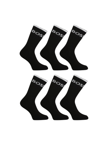 6PACK socks Hugo Boss high black