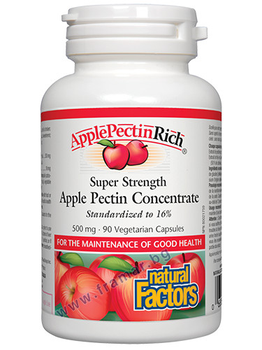 ЯБЪЛКОВ ПЕКТИН СУПЕР КОНЦЕНТРАТ капсули 500 мг * 90 НАТУРАЛ ФАКТОРС