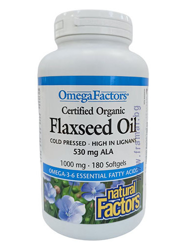 ЛЕНЕНО МАСЛО капсули 1000 мг * 180 НАТУРАЛ ФАКТОРС