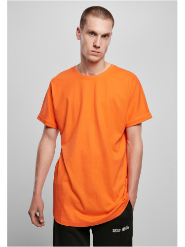 Tangerine T-shirt with a long shape