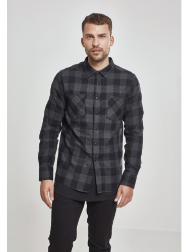 Plaid flannel shirt blk/cha