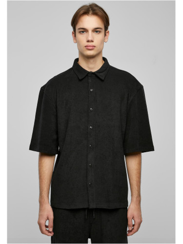 Boxy towel shirt black