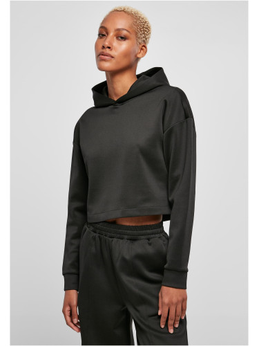 Women's Short Scuba Hoody Black