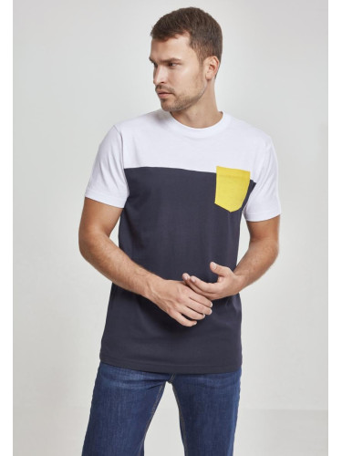 3-Colored Pocket T-Shirt NVY/WHT/CHROMEYELLOW