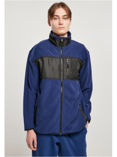 Patched spaceblue microfleece jacket