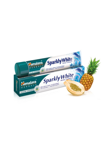 Избелваща паста за зъби без флуорид  SPARKLY WHITE, Himalaya, 75 ml