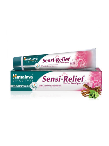 Билкова паста за чувствителни зъби без флуорид SENSI RELIEF, Himalaya, 75 ml