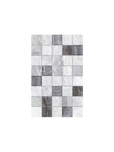 Decorado July Gris - 25х40 сиви декорни плочки на квадратчета