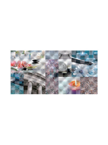 Decorado Mare Gris - 25х50 декорни плочки с цветни елементи