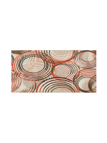 Decorado Olas Rojo - 25х50 червени декорни плочки с цветни елементи