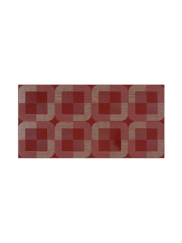 Decorado Tresor Fresa - 25х50 винено червени декорни плочки с цветни елементи