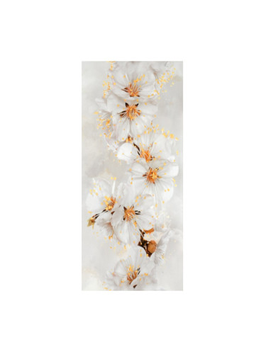 Селена череша 1856 - 25х50 декорни плочки с бели червшови цветове