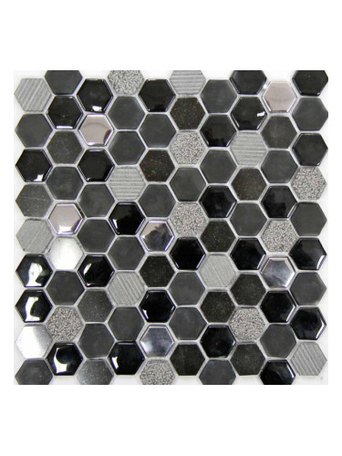 Hexagon Black мозайка