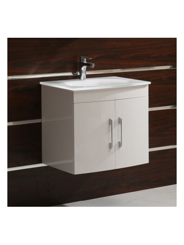 Комплект PVC шкаф за баня "Кая" бял