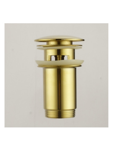 Клик сифон с преливник в цвят злато